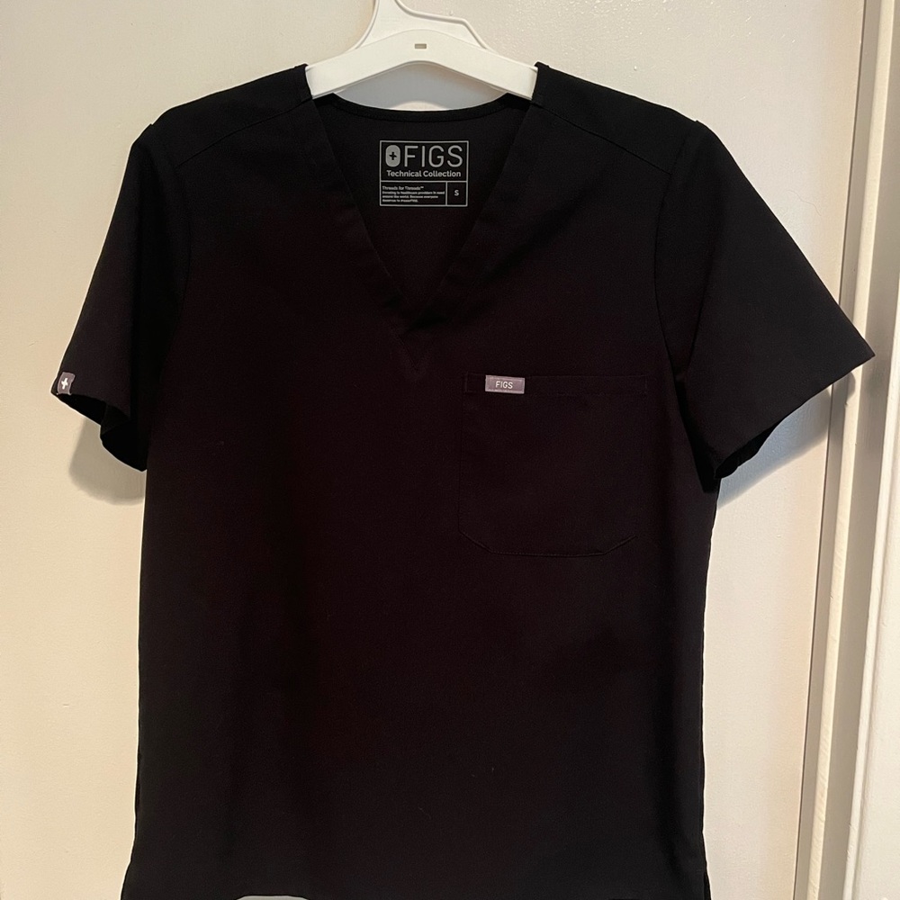 Women’s Figs Catarina one-pocket Scrub Top - S/Black